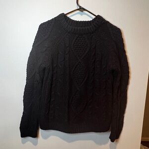 Zara navy Cable Knit Sweater